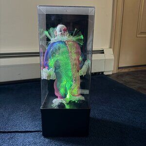 Vintage Retro 1980s Fiber Optic Color Changing Clown Light Lamp & Music Box